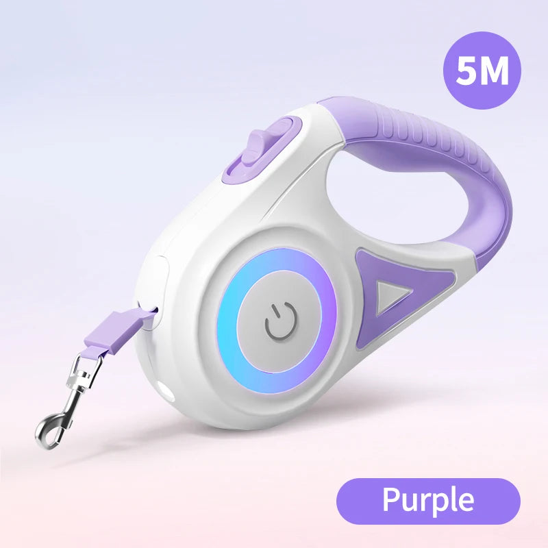 Dog Retractable Leash With Light