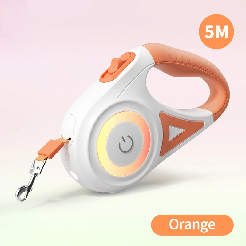 Dog Retractable Leash With Light