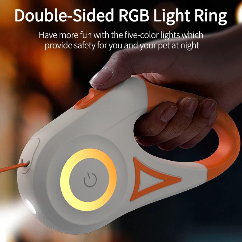 Dog Retractable Leash With Light