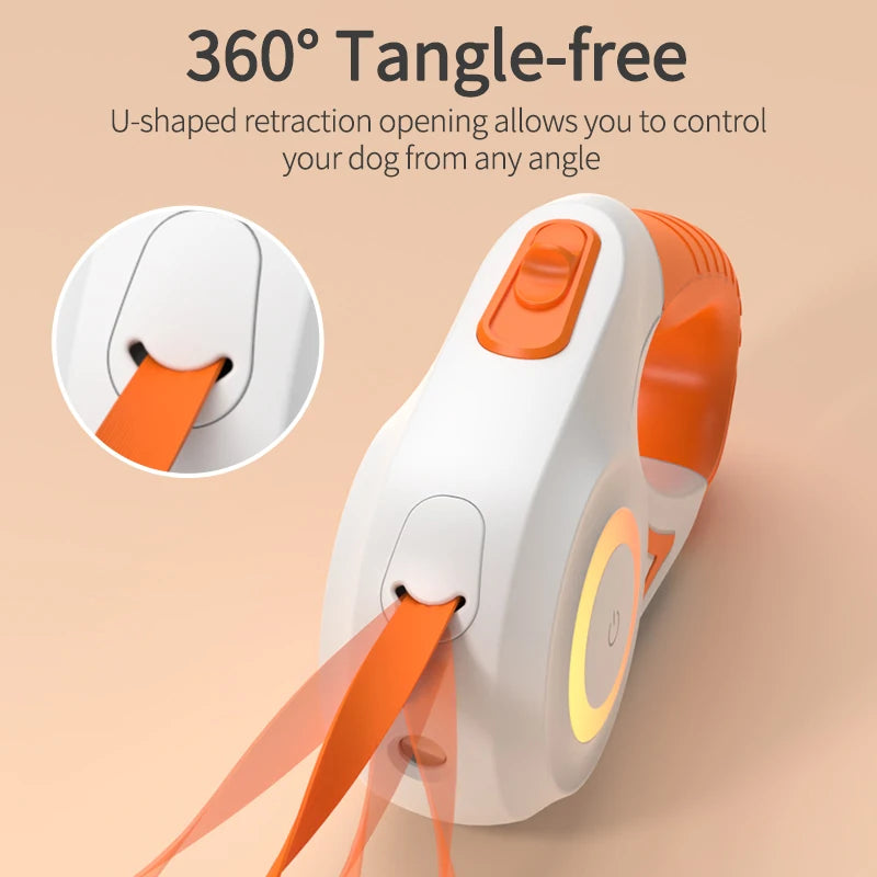 Dog Retractable Leash With Light