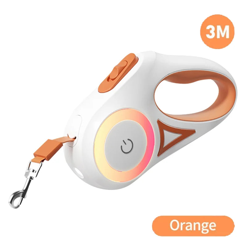 Dog Retractable Leash With Light